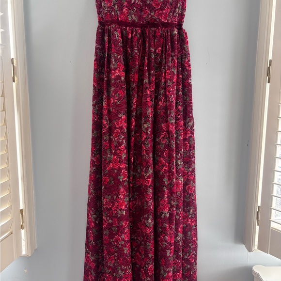 NWT Altar'd State Liora Floral Lace Maxi Dress with Spaghetti Straps Sz L - Picture 3 of 9
